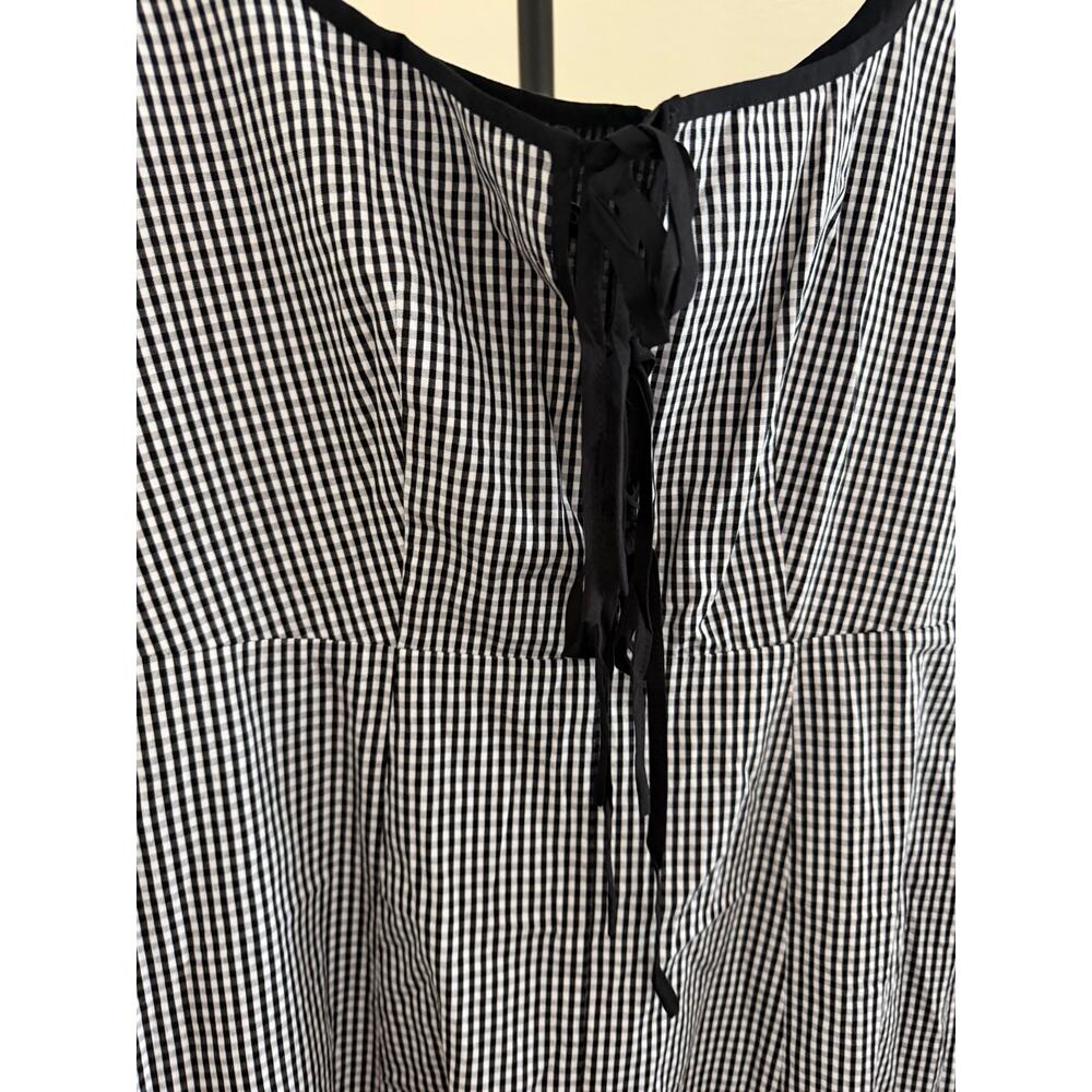 $160 New O.P.T Babette dress plaid black & white size 4 - Picture 6 of 10